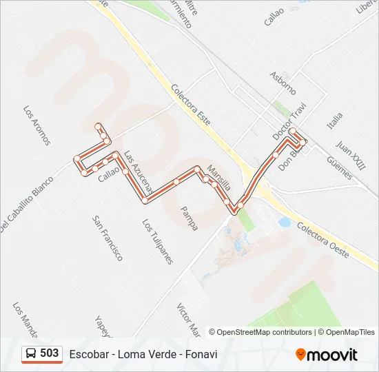 503 Colectivo Line Map