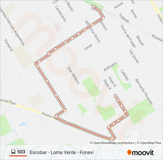 503 Colectivo Line Map