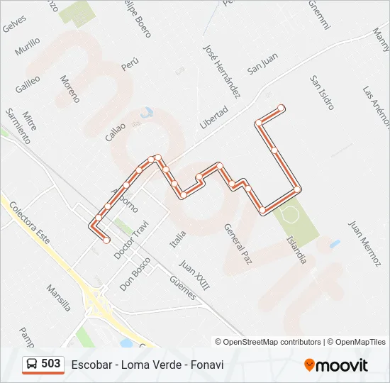 503 Colectivo Line Map