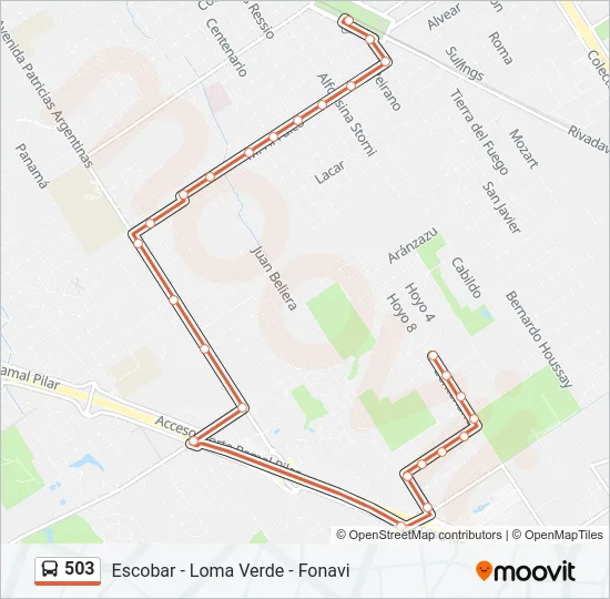 503 Colectivo Line Map
