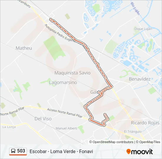 503 Colectivo Line Map