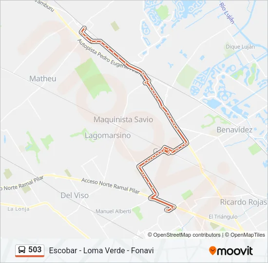 503 Colectivo Line Map