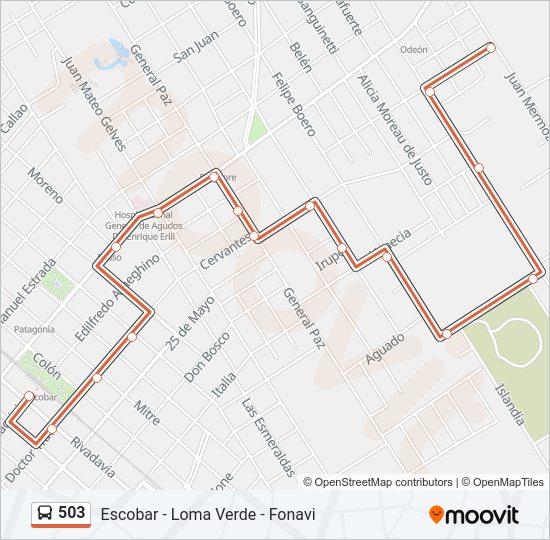 Mapa de 503 de Colectivo