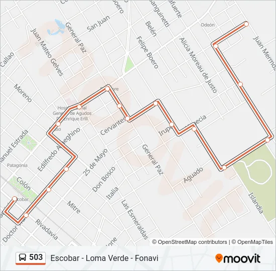 503 Colectivo Line Map