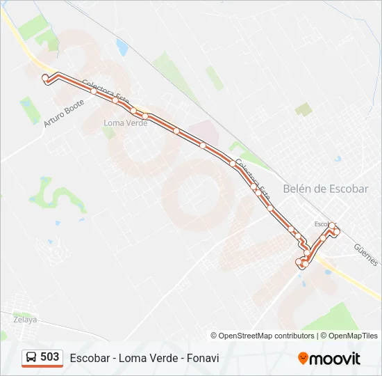 503 Colectivo Line Map