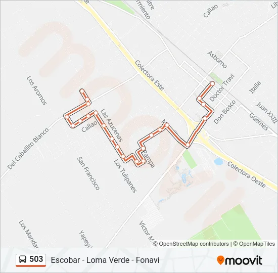 503 Colectivo Line Map