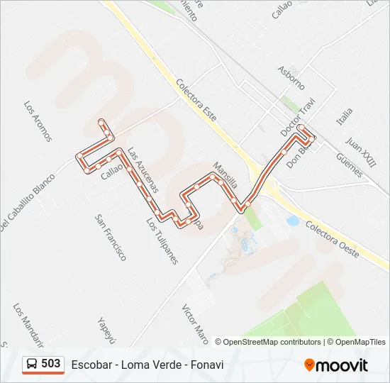 503 Colectivo Line Map