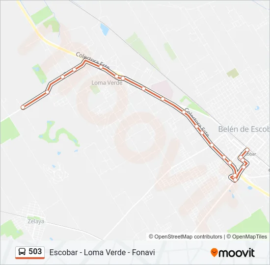 503 Colectivo Line Map