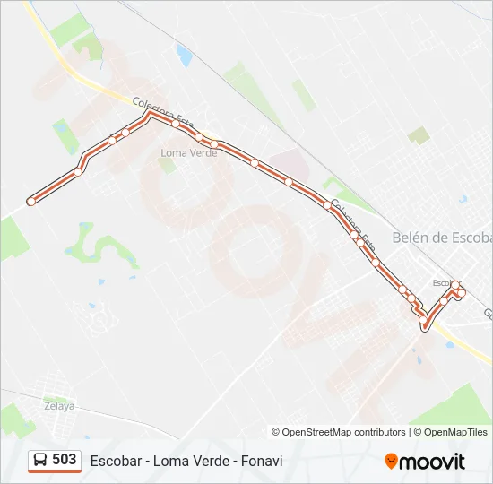 503 Colectivo Line Map