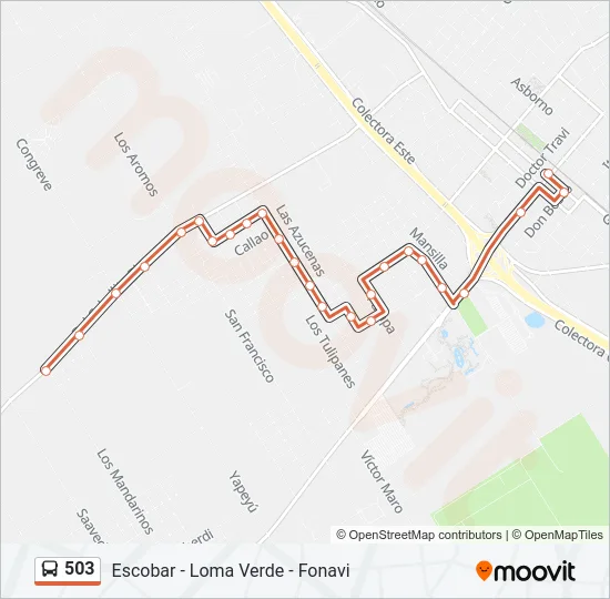 503 Colectivo Line Map