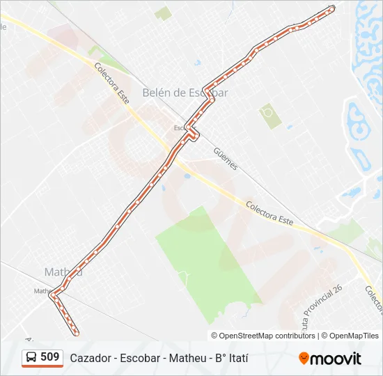 509 Colectivo Line Map