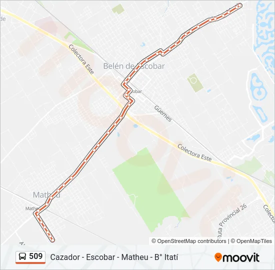 509 Colectivo Line Map
