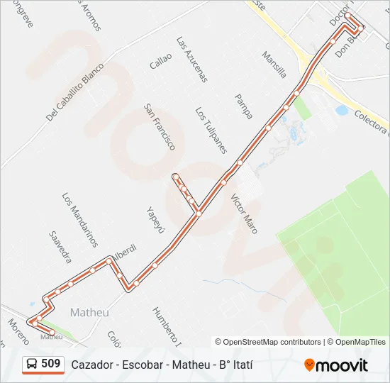 509 Colectivo Line Map