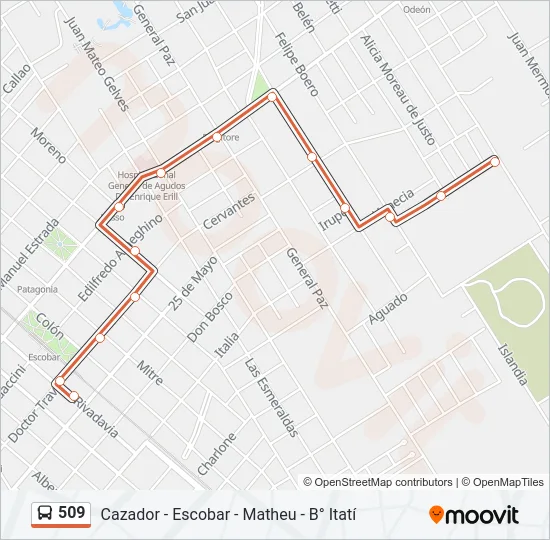 509 Colectivo Line Map