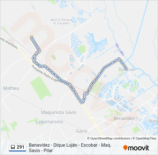 291 Colectivo Line Map