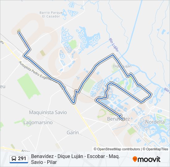 Mapa de 291 de Colectivo