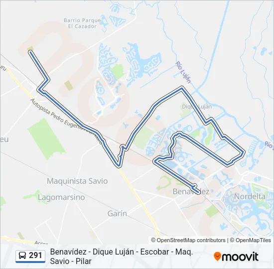 291 Colectivo Line Map