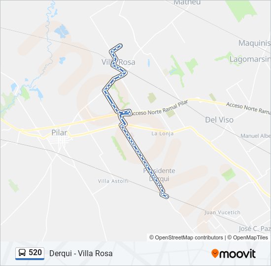 520 colectivo Line Map