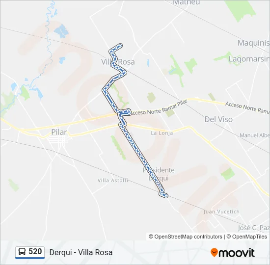 520 Colectivo Line Map