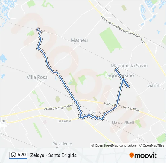 520 Colectivo Line Map