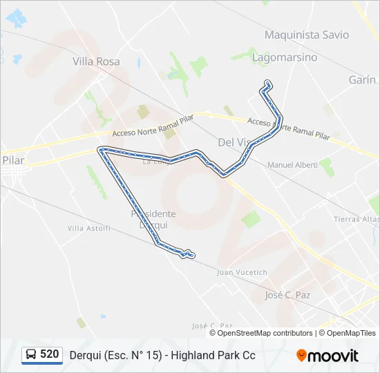 520 Colectivo Line Map