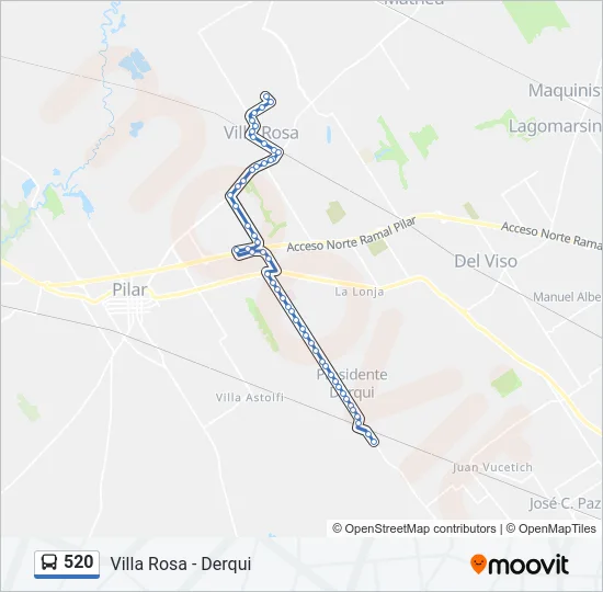 520 Colectivo Line Map