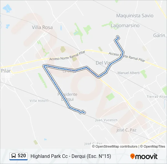 520 Colectivo Line Map
