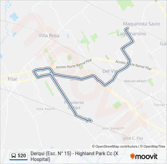 520 Colectivo Line Map
