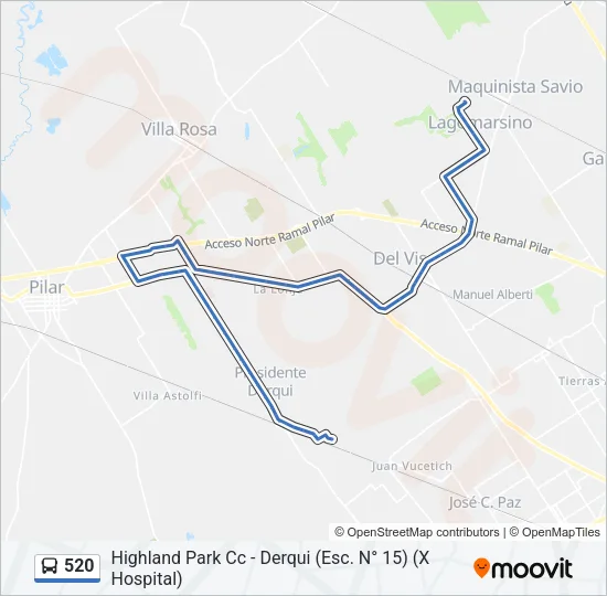 520 Colectivo Line Map