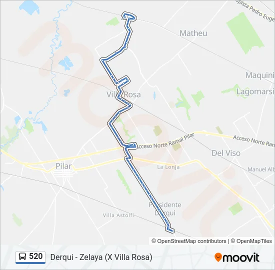 520 Colectivo Line Map