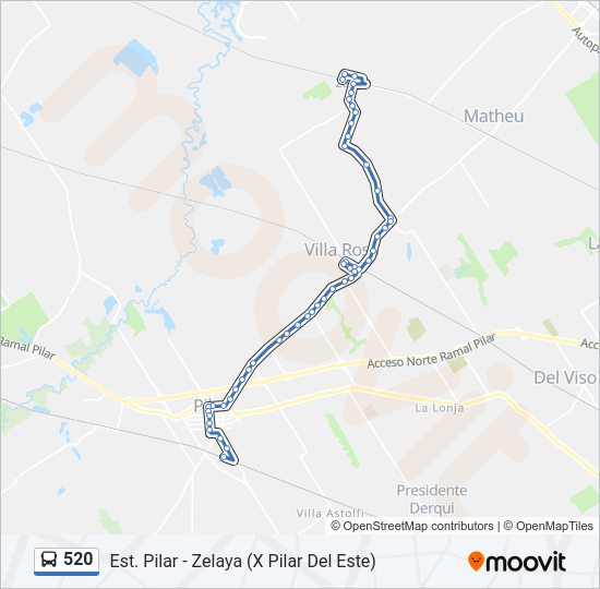 Mapa de 520 de Colectivo