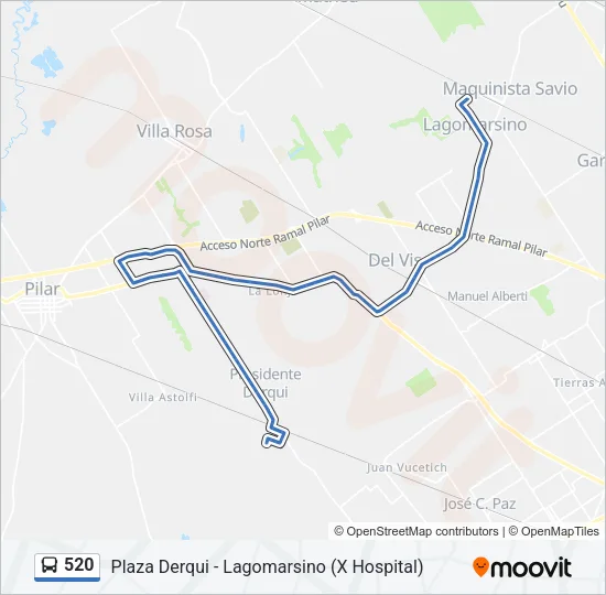 520 Colectivo Line Map