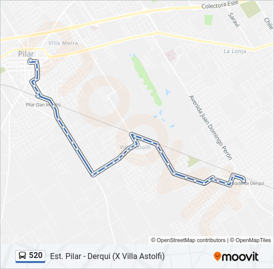 Mapa de 520 de Colectivo