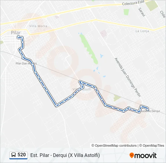 520 Colectivo Line Map