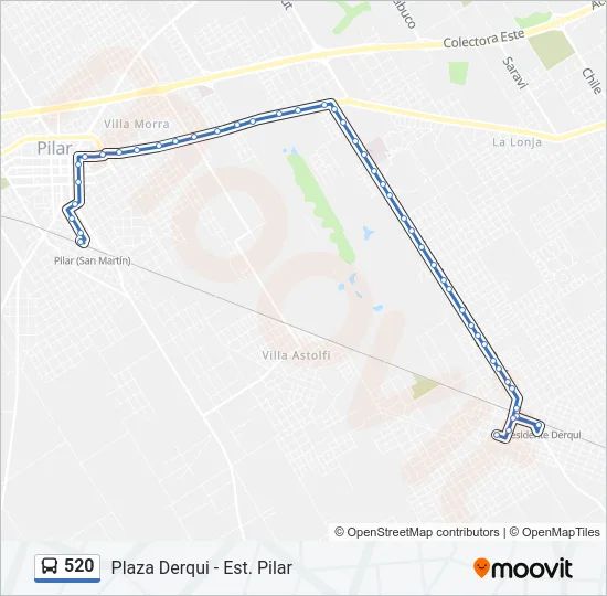 520 Colectivo Line Map