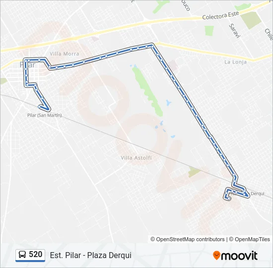520 Colectivo Line Map