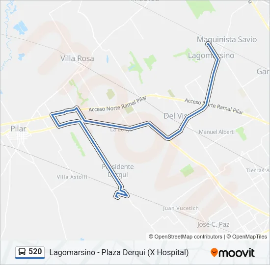 520 Colectivo Line Map