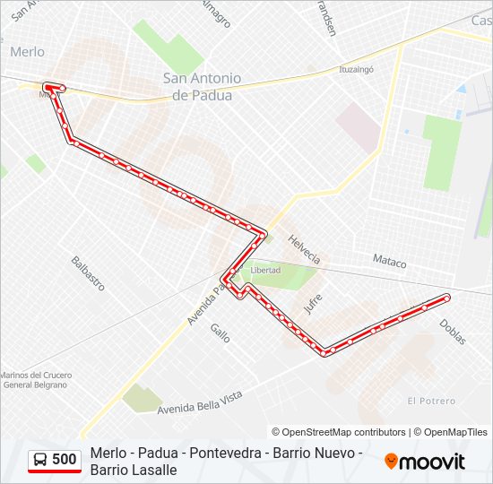 Mapa de 500 de Colectivo