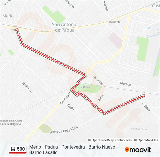 500 Colectivo Line Map