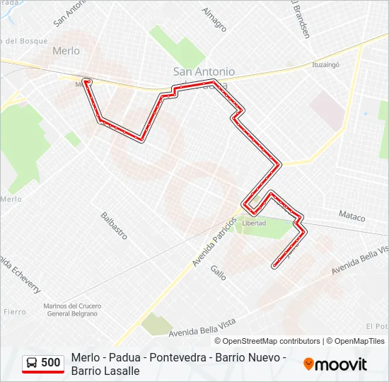 500 Colectivo Line Map