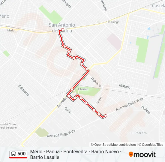 500 Colectivo Line Map