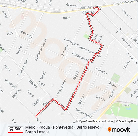 Mapa de 500 de Colectivo
