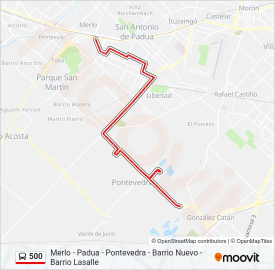 500 Colectivo Line Map