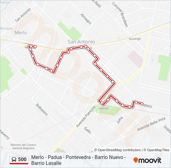 Mapa de 500 de Colectivo