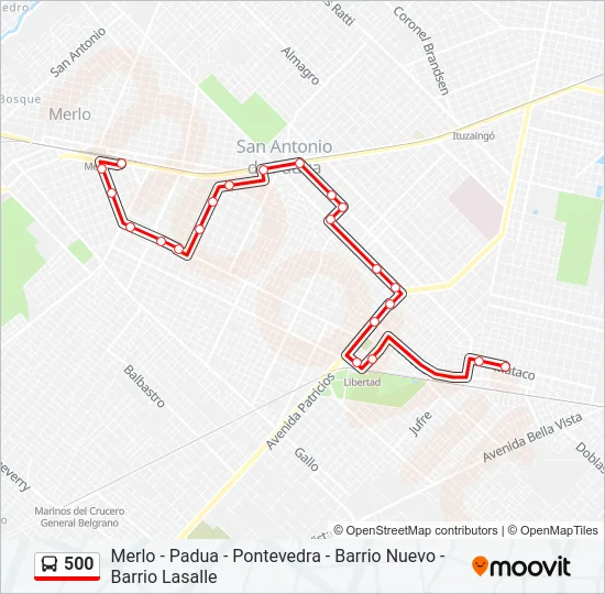 500 Colectivo Line Map