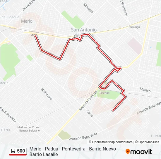 500 Colectivo Line Map