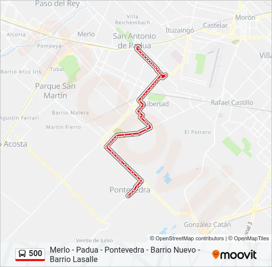 500 Colectivo Line Map