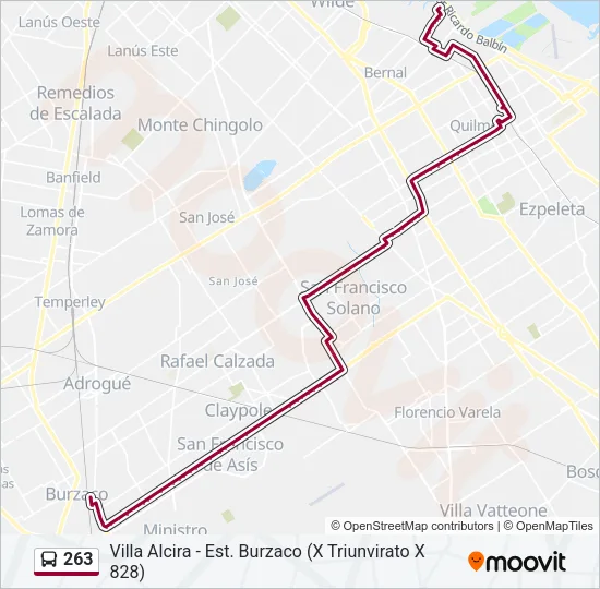 263 Colectivo Line Map