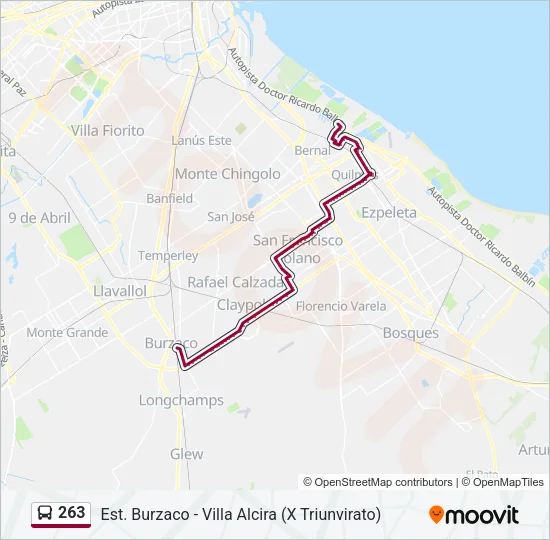 263 Colectivo Line Map