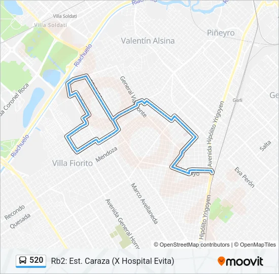 520 Colectivo Line Map